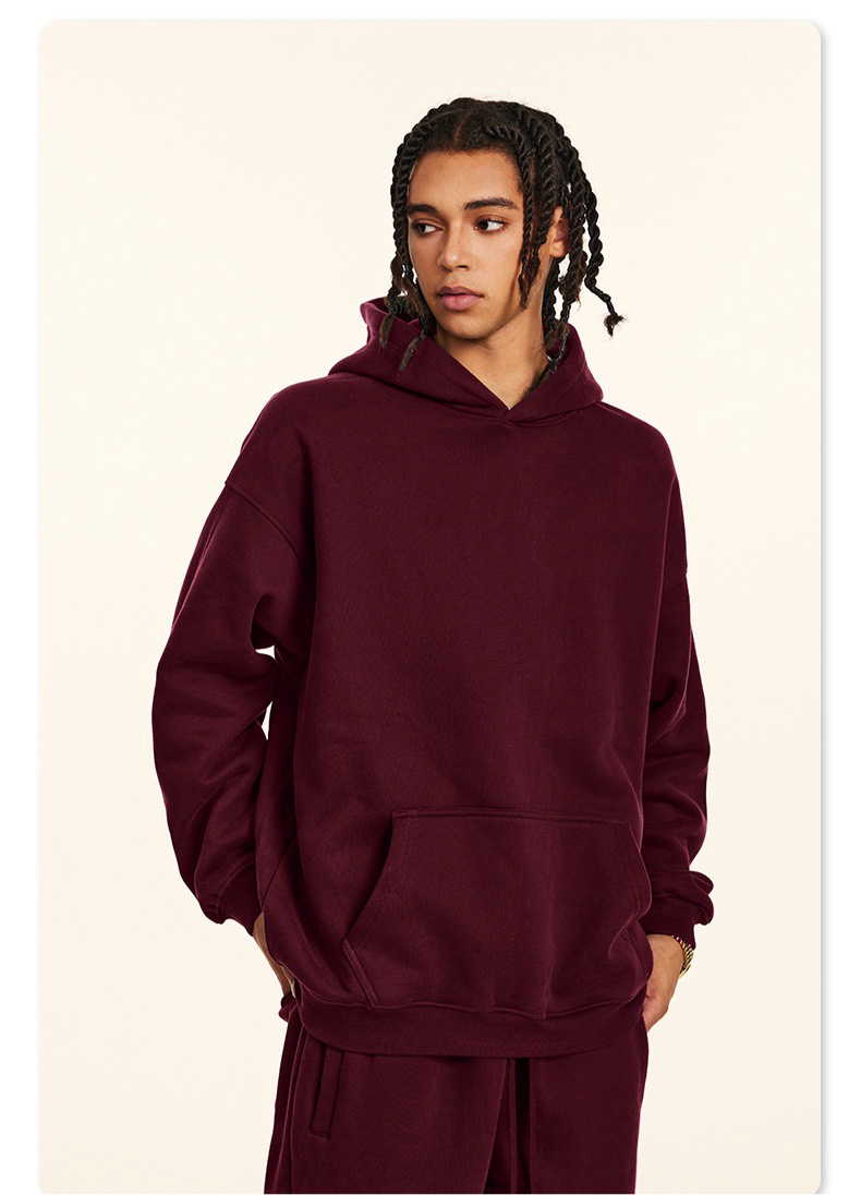 Men Maroon colour- High quality oversized hoodie