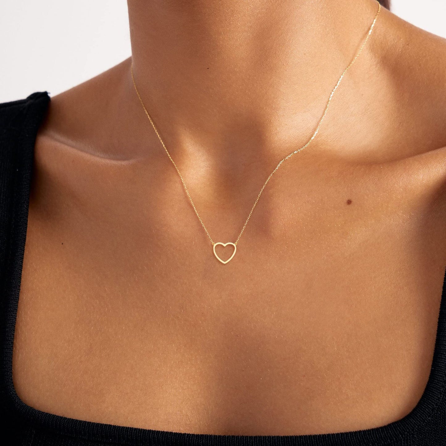 18K gold plated Stainless steel Hearts necklace, Intensity