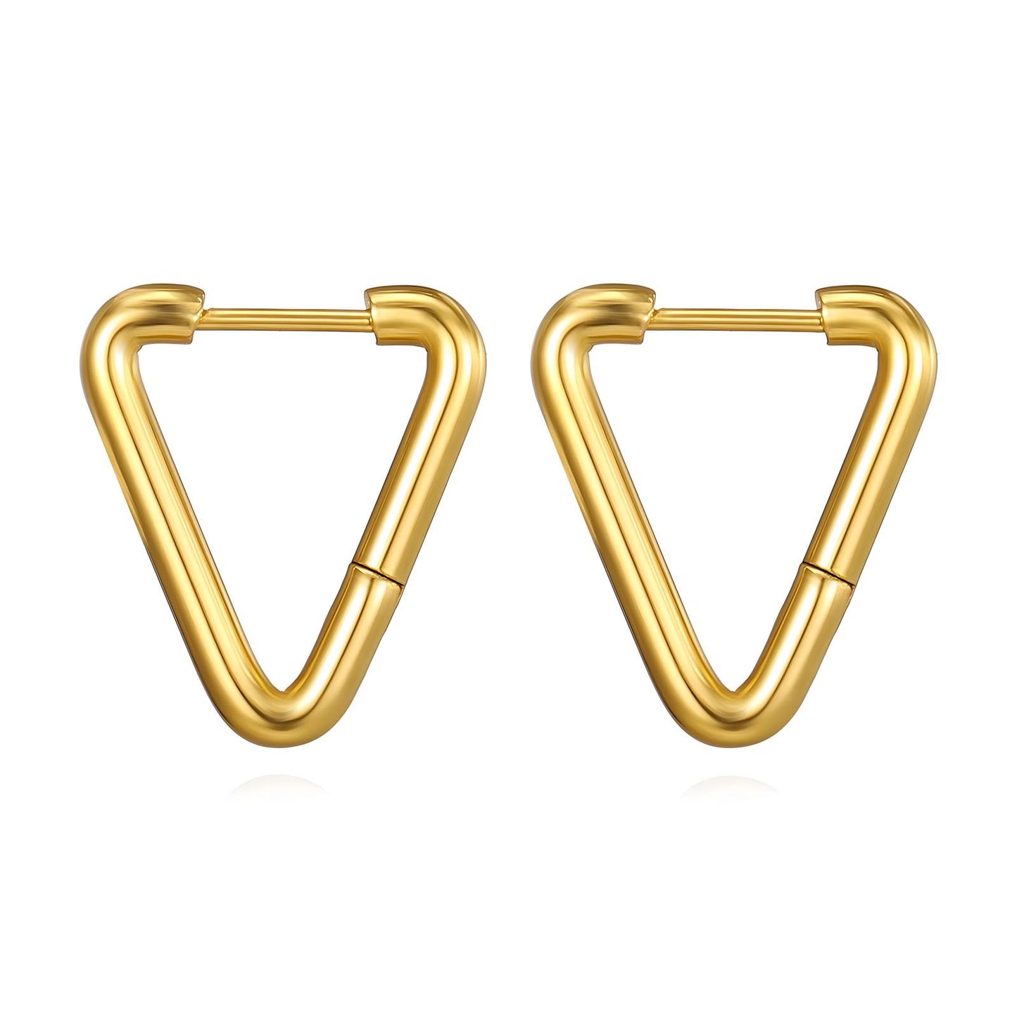 18K gold plated Stainless steel earrings, Intensity