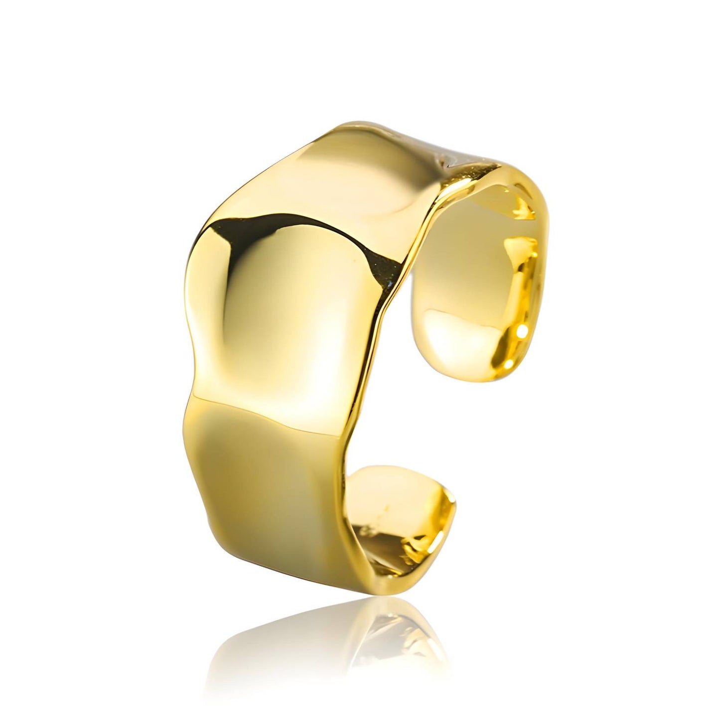 18K gold plated Stainless steel finger ring, Intensity