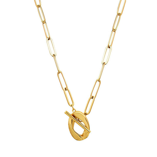 18K gold plated Stainless steel necklace, Intensity