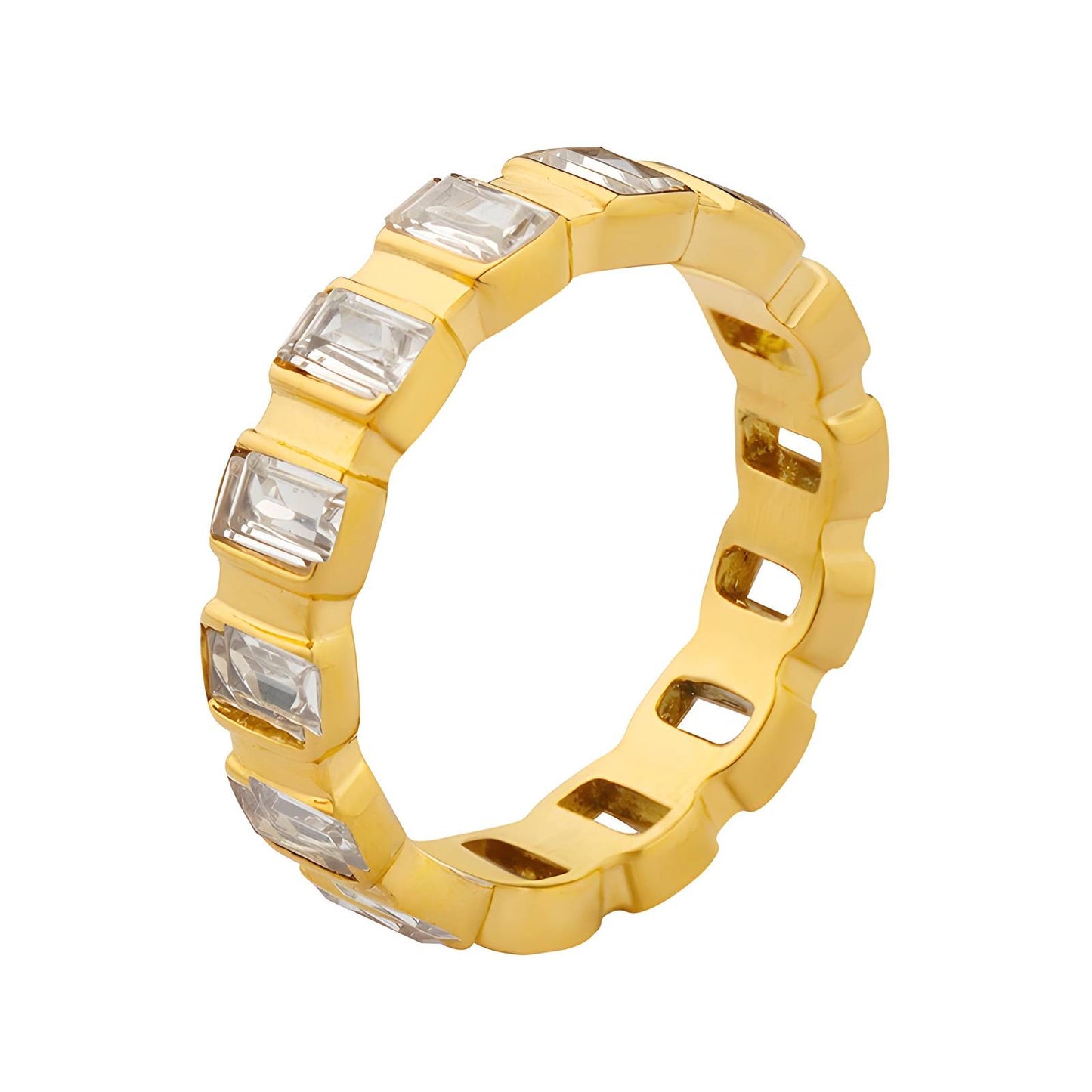 18K gold plated Stainless steel finger ring, Intensity