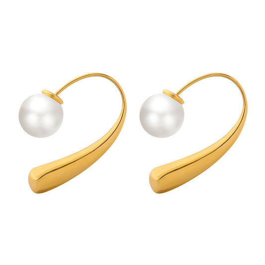 18K gold plated Stainless steel earrings, Intensity