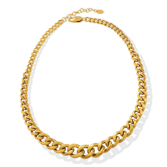 18K gold plated Stainless steel necklace, Intensity