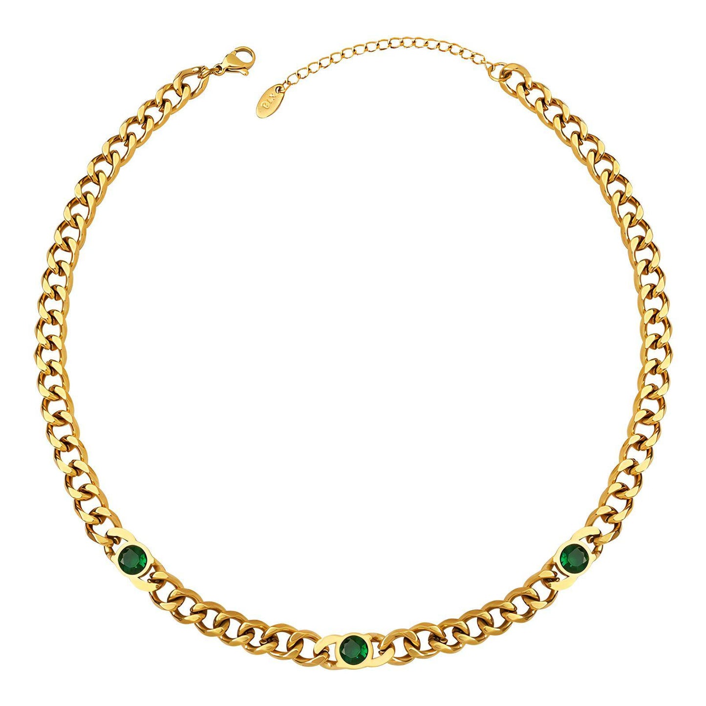 18K gold plated Stainless steel necklace, Intensity