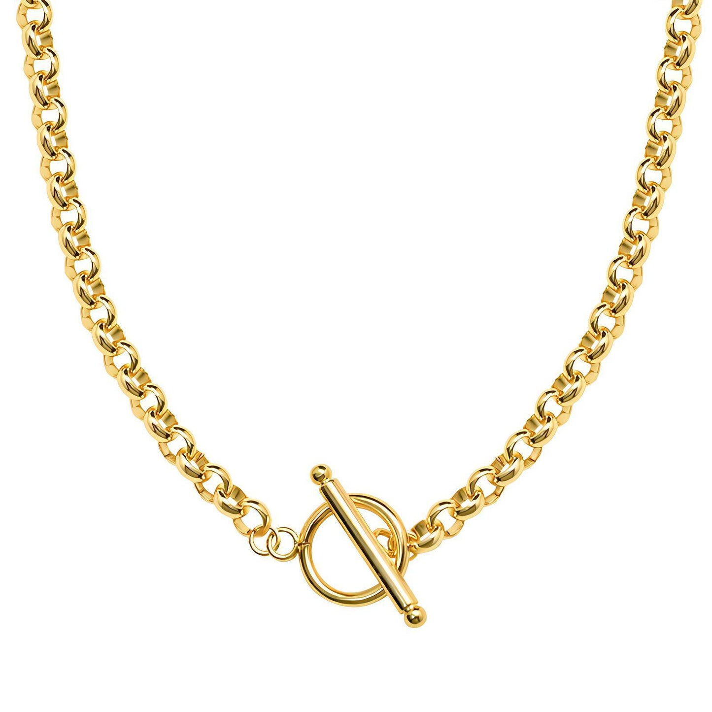 18K gold plated Stainless steel necklace, Intensity