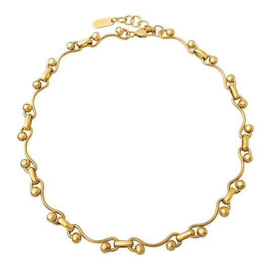 18K gold plated Stainless steel necklace, Intensity