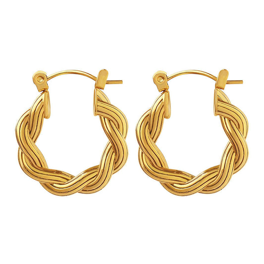 18K gold plated Stainless steel earrings, Intensity