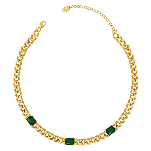 18K gold plated Stainless steel necklace, Intensity