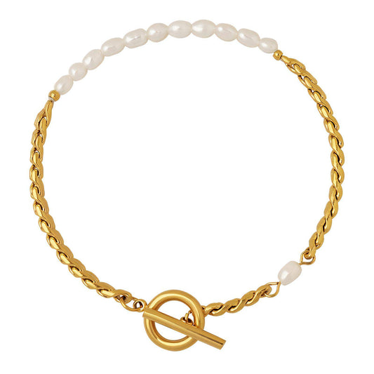 18K gold plated Stainless steel bracelet, Intensity