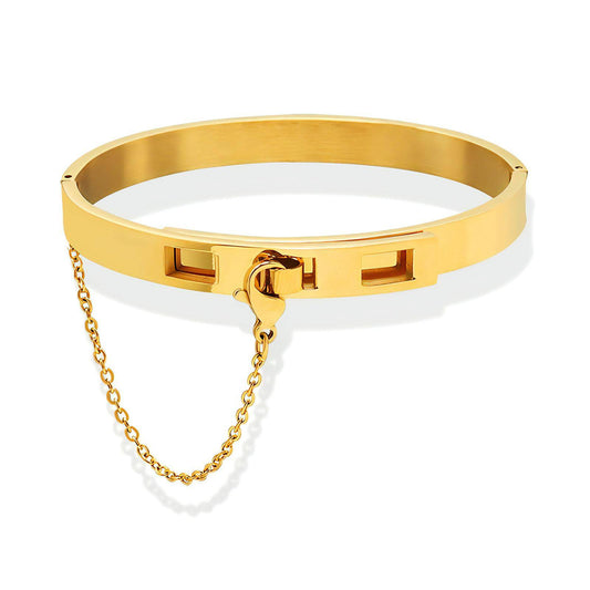 18K gold plated Stainless steel bracelet, Intensity