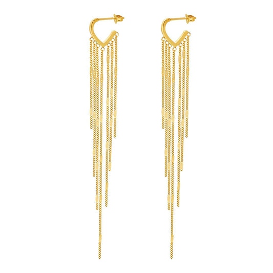 18K gold plated Stainless steel earrings, Intensity