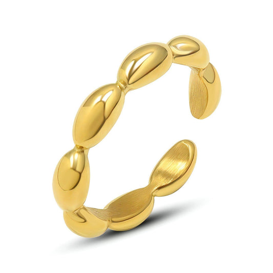 18K gold plated Stainless steel finger ring, Intensity