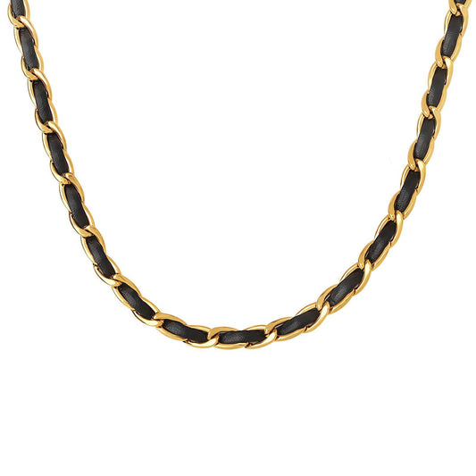 18K gold plated Stainless steel necklace, Intensity