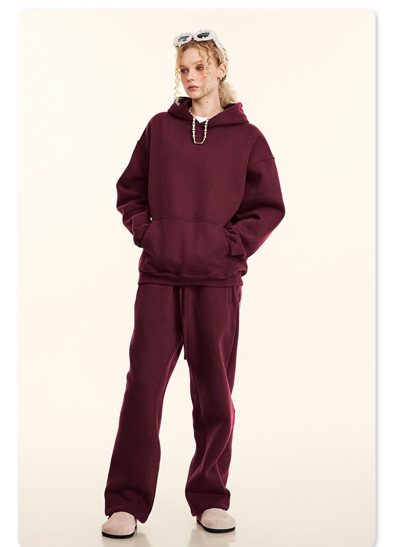 Ladies Maroon colour- High quality oversized hoodie