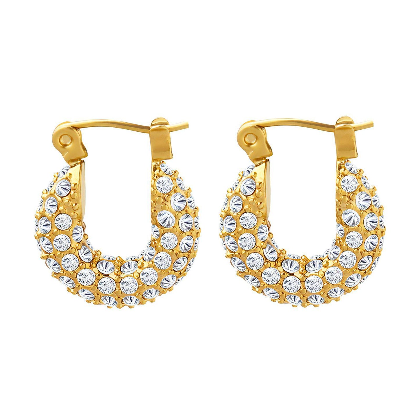 18K gold plated Stainless steel earrings, Intensity