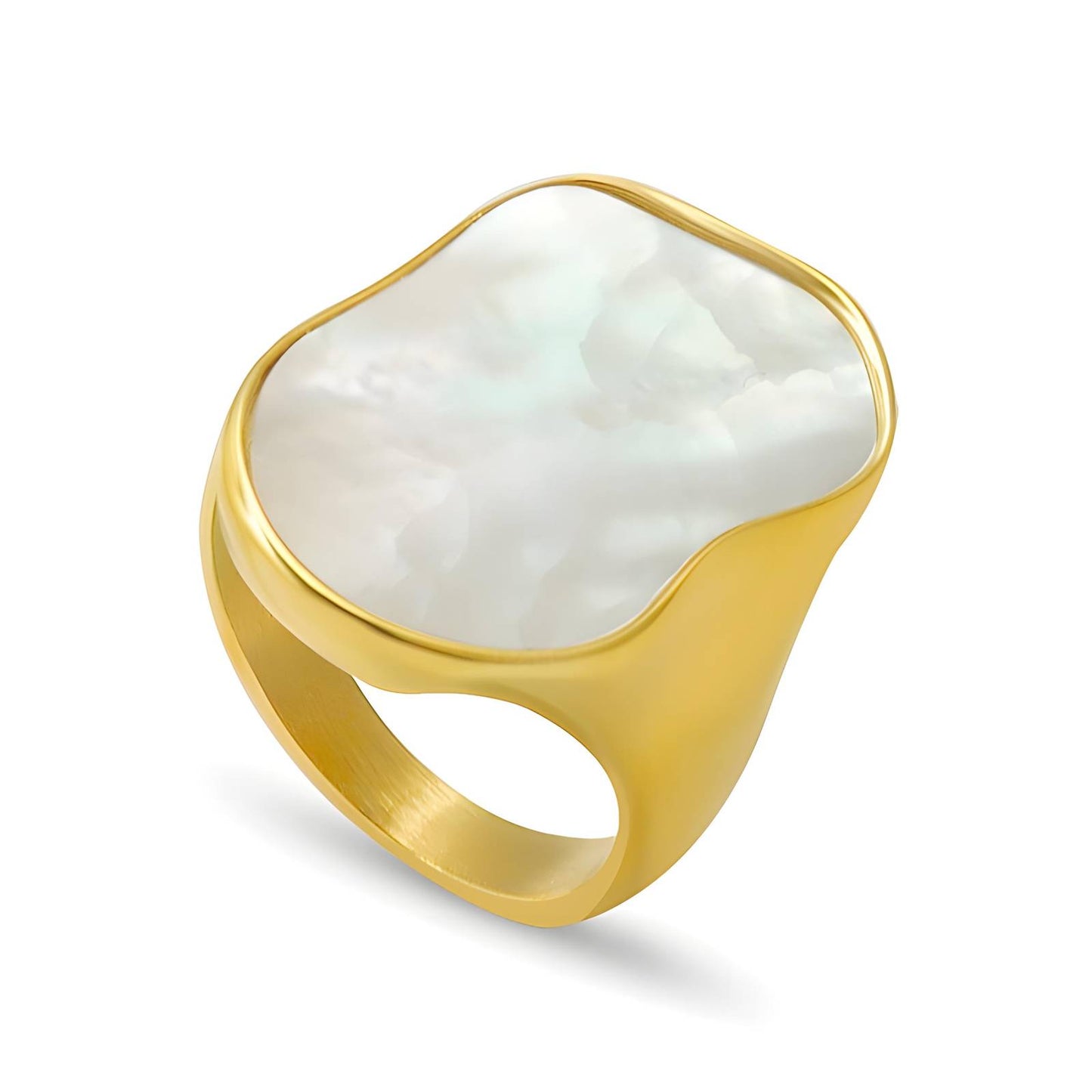 18K gold plated Stainless steel finger ring, Intensity