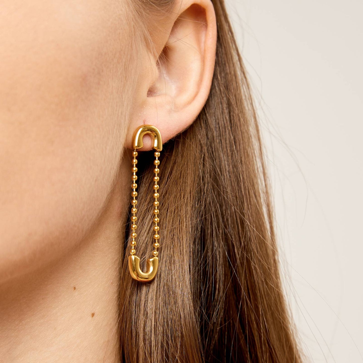 18K gold plated Stainless steel earrings, Intensity