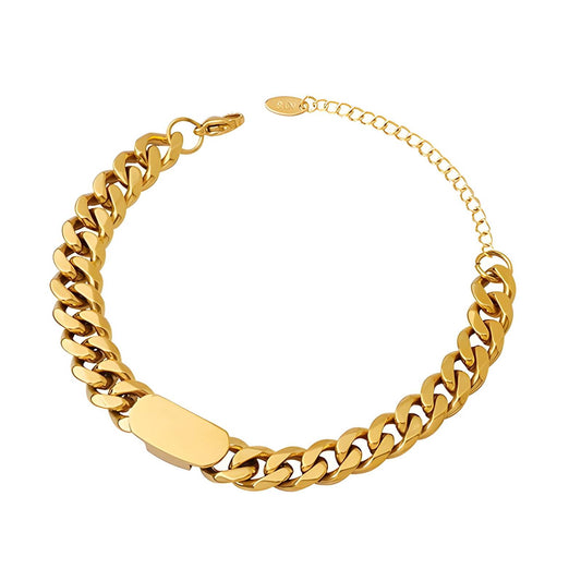 18K gold plated Stainless steel bracelet, Intensity