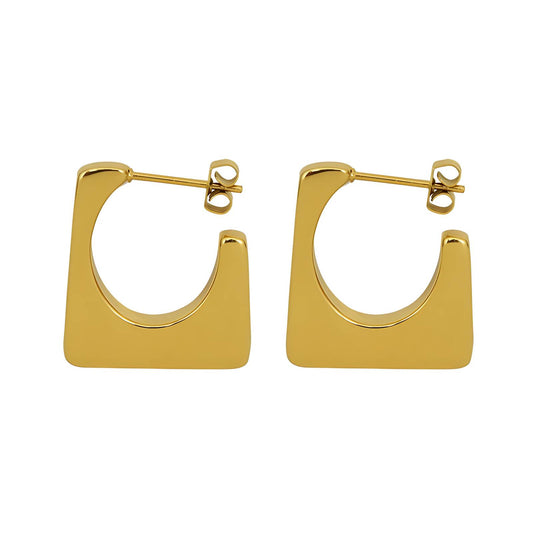 18K gold plated Stainless steel earrings, Intensity