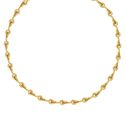 18K gold plated Stainless steel necklace, Intensity