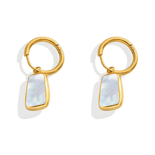 18K gold plated Stainless steel earrings, Intensity