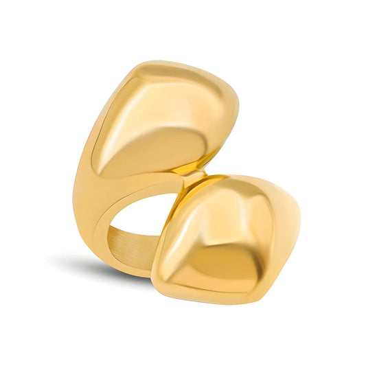 18K gold plated Stainless steel finger ring, Intensity