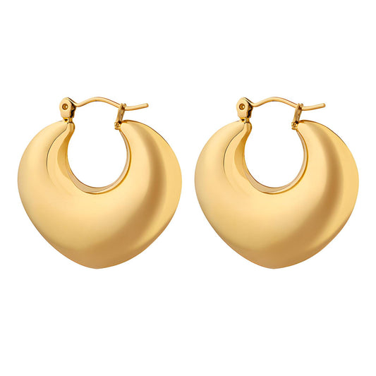 18K gold plated Stainless steel earrings, Intensity