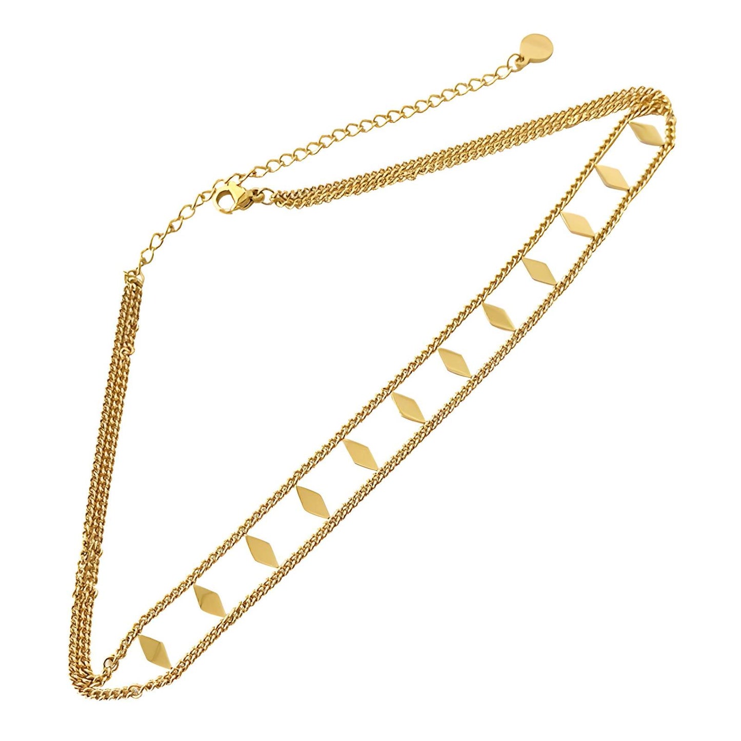 18K gold plated Stainless steel necklace, Intensity