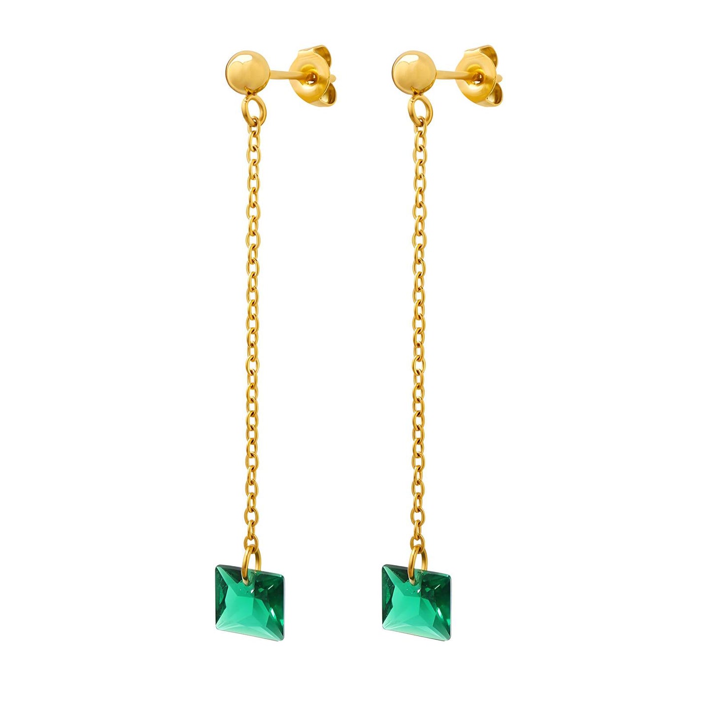 18K gold plated Stainless steel earrings, Intensity