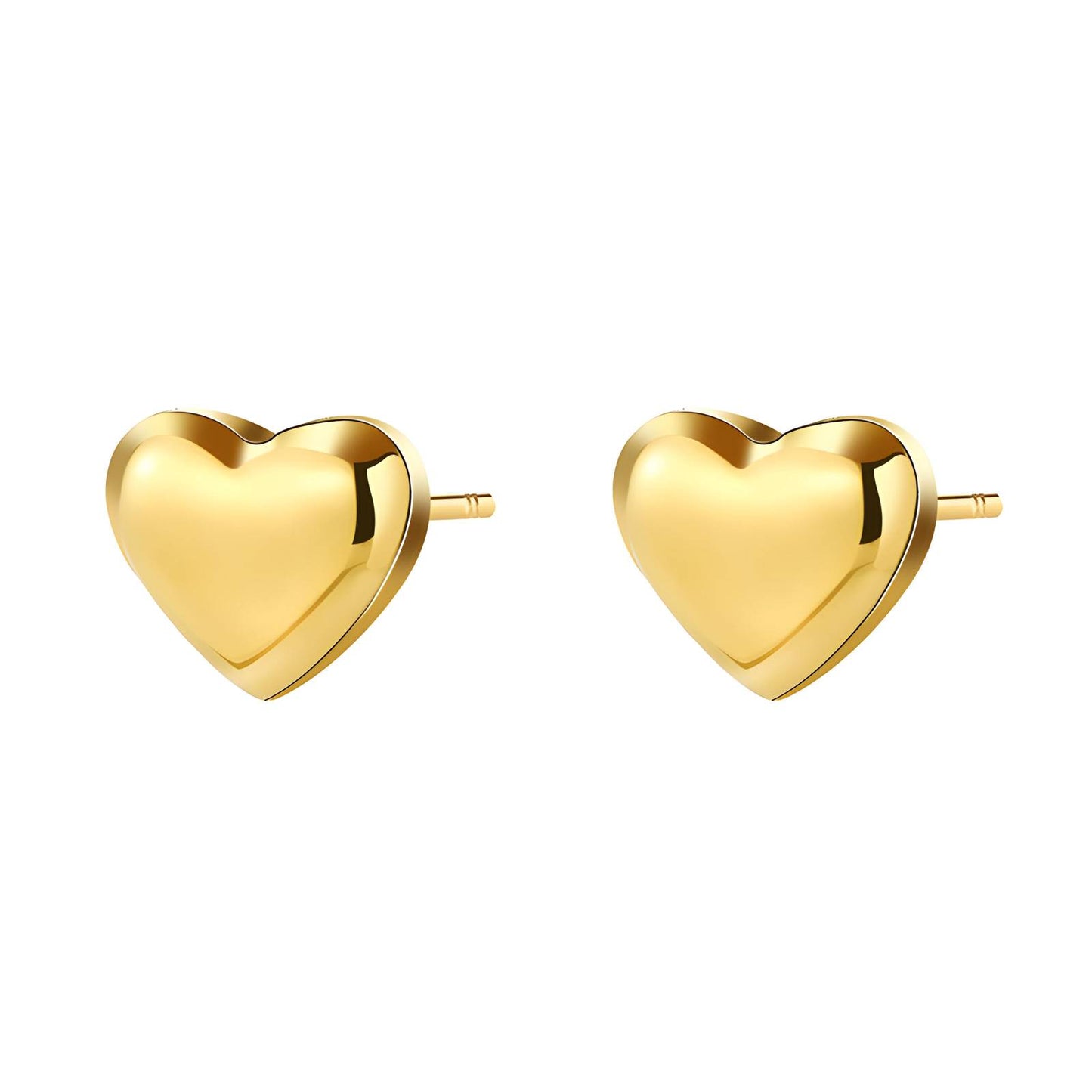 18K gold plated Stainless steel  Heart earrings, Intensity