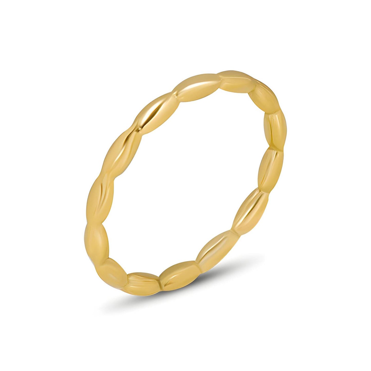 18K gold plated Stainless steel finger ring, Intensity