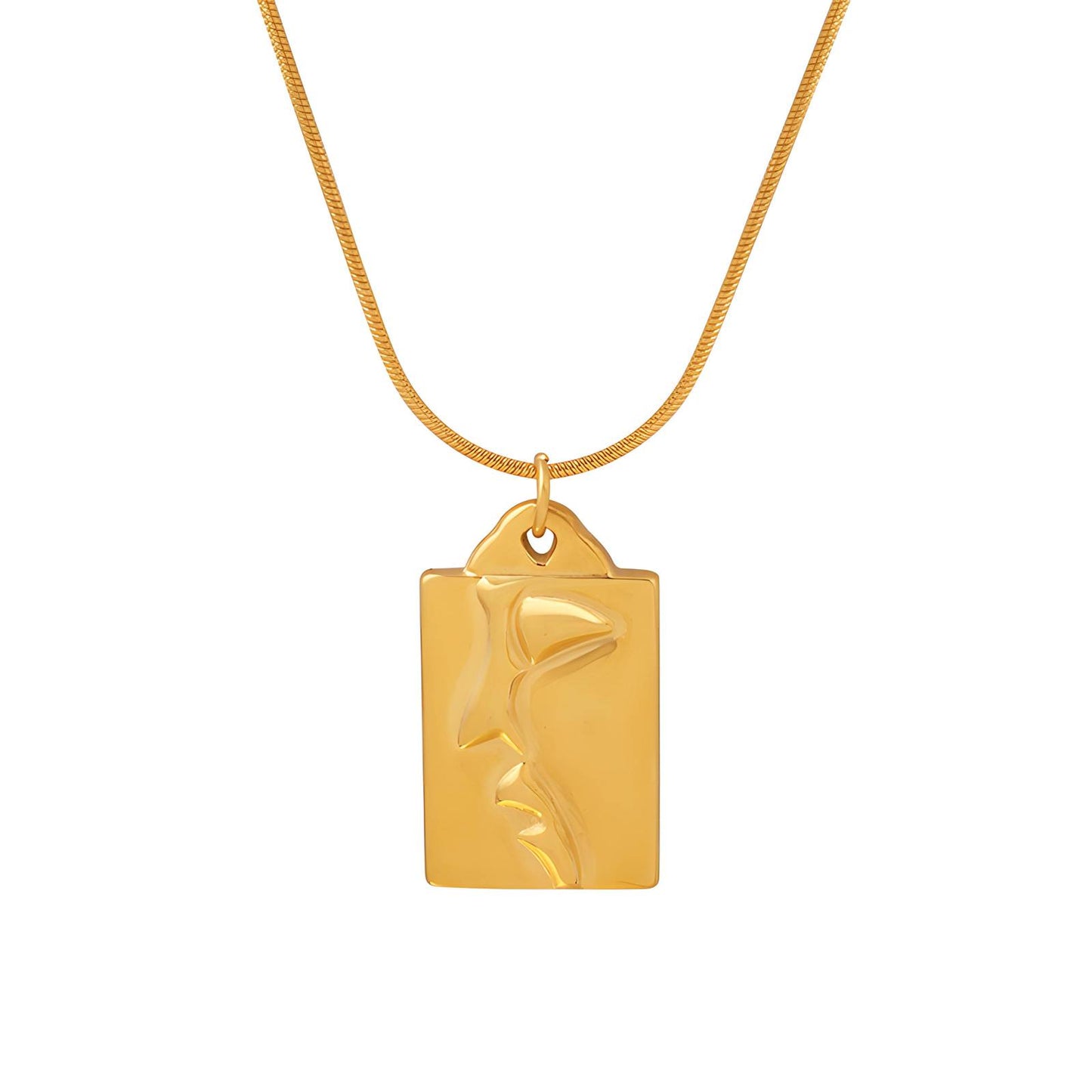 18K gold plated Stainless steel necklace, Intensity