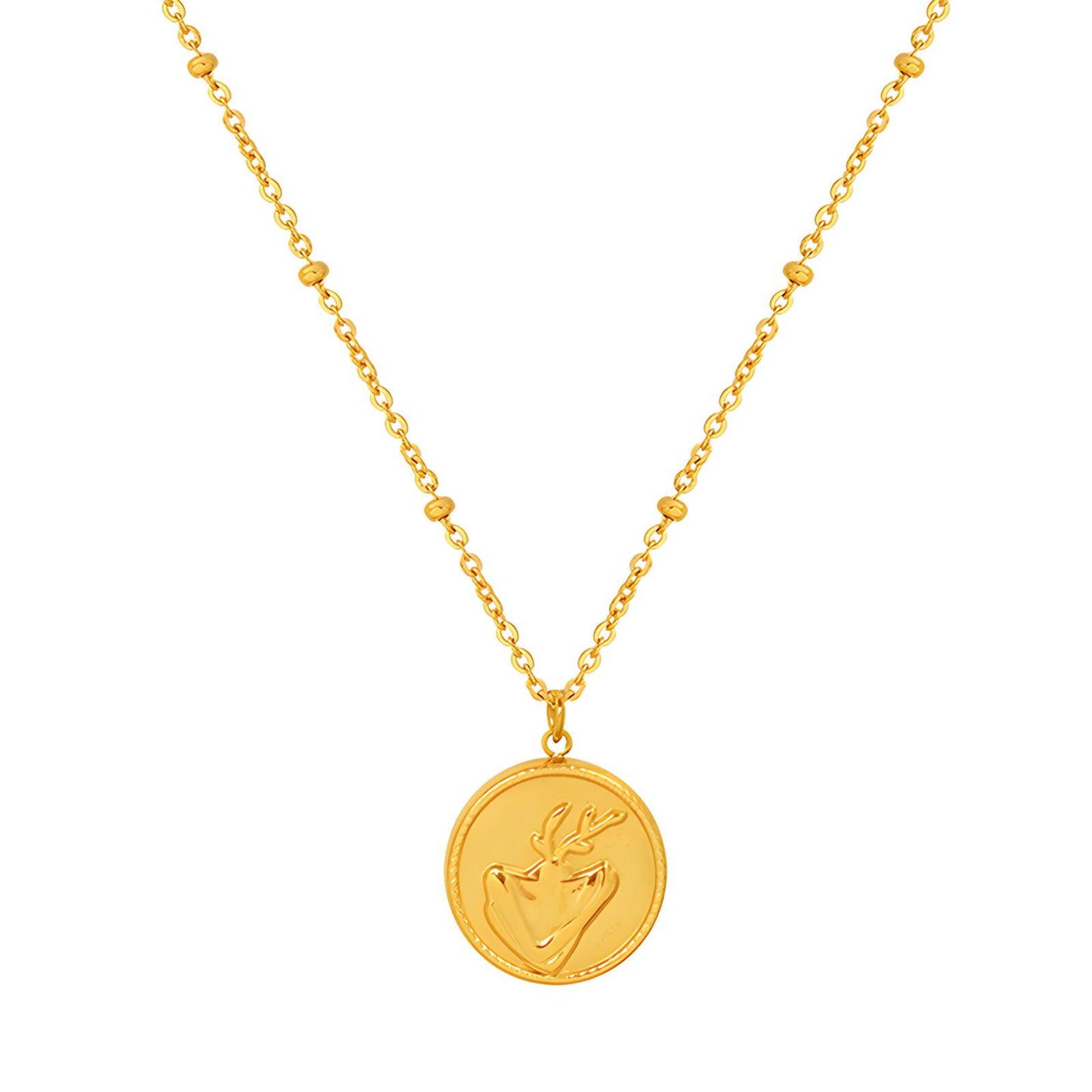 18K gold plated Stainless steel necklace, Intensity