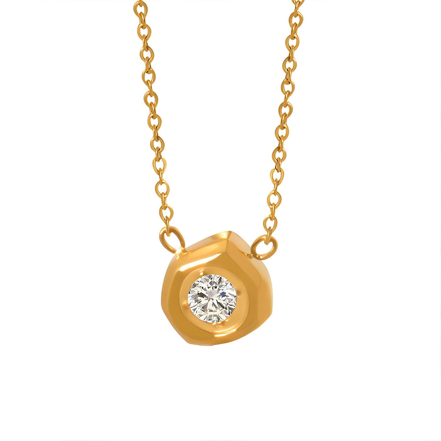 18K gold plated Stainless steel necklace, Intensity