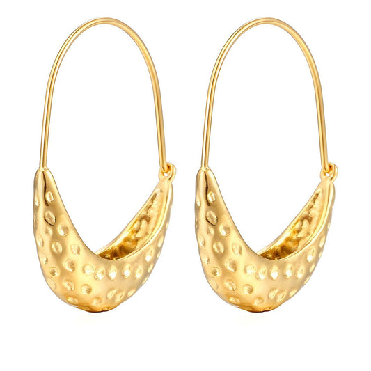 18K gold plated Stainless steel earrings, Intensity