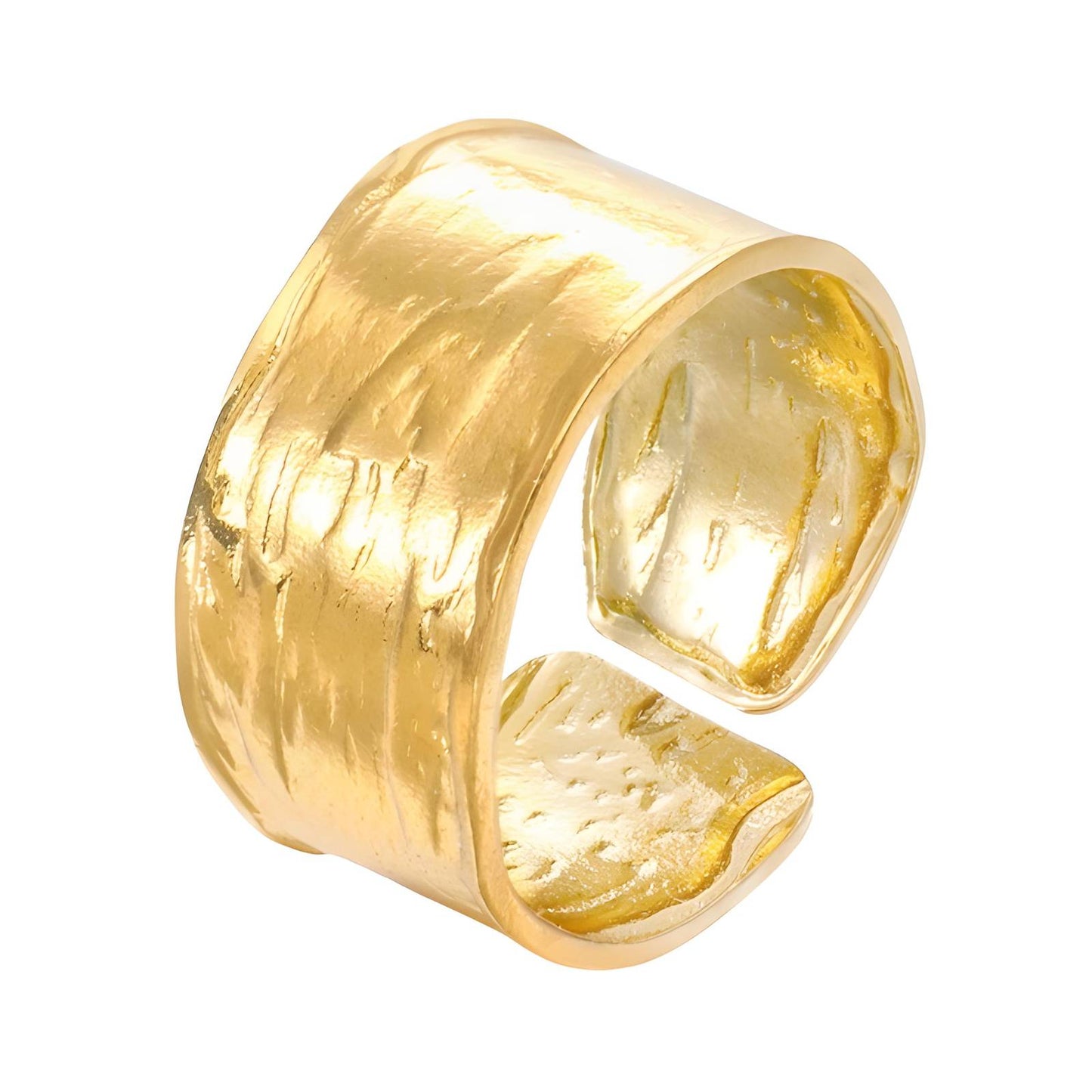 18K gold plated Stainless steel finger ring, Intensity