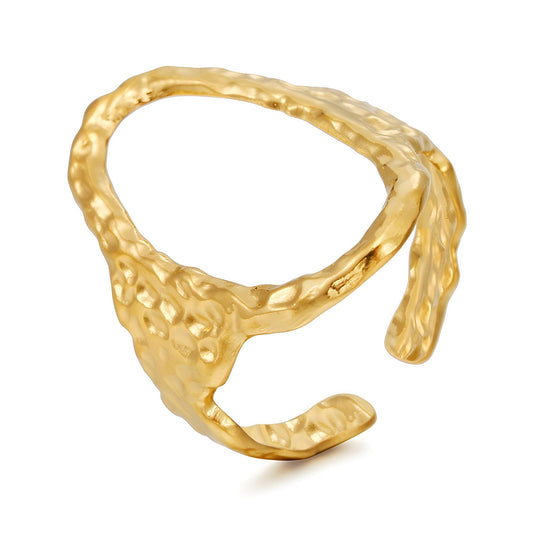 18K gold plated Stainless steel finger ring, Intensity