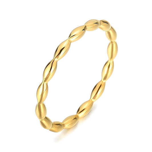 18K gold plated Stainless steel finger ring, Intensity