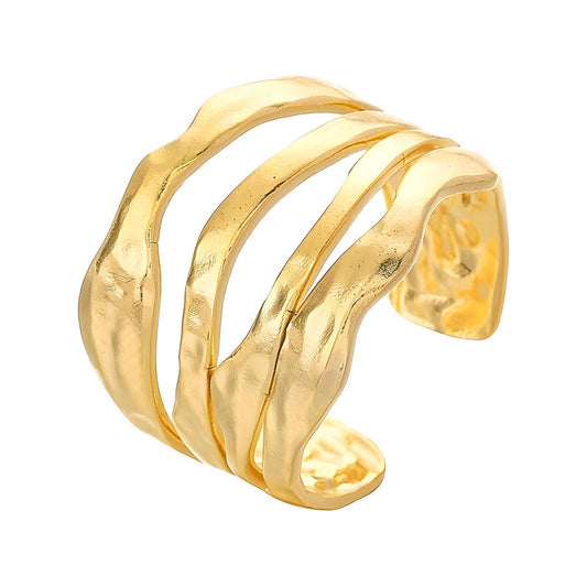 18K gold plated Stainless steel finger ring, Intensity