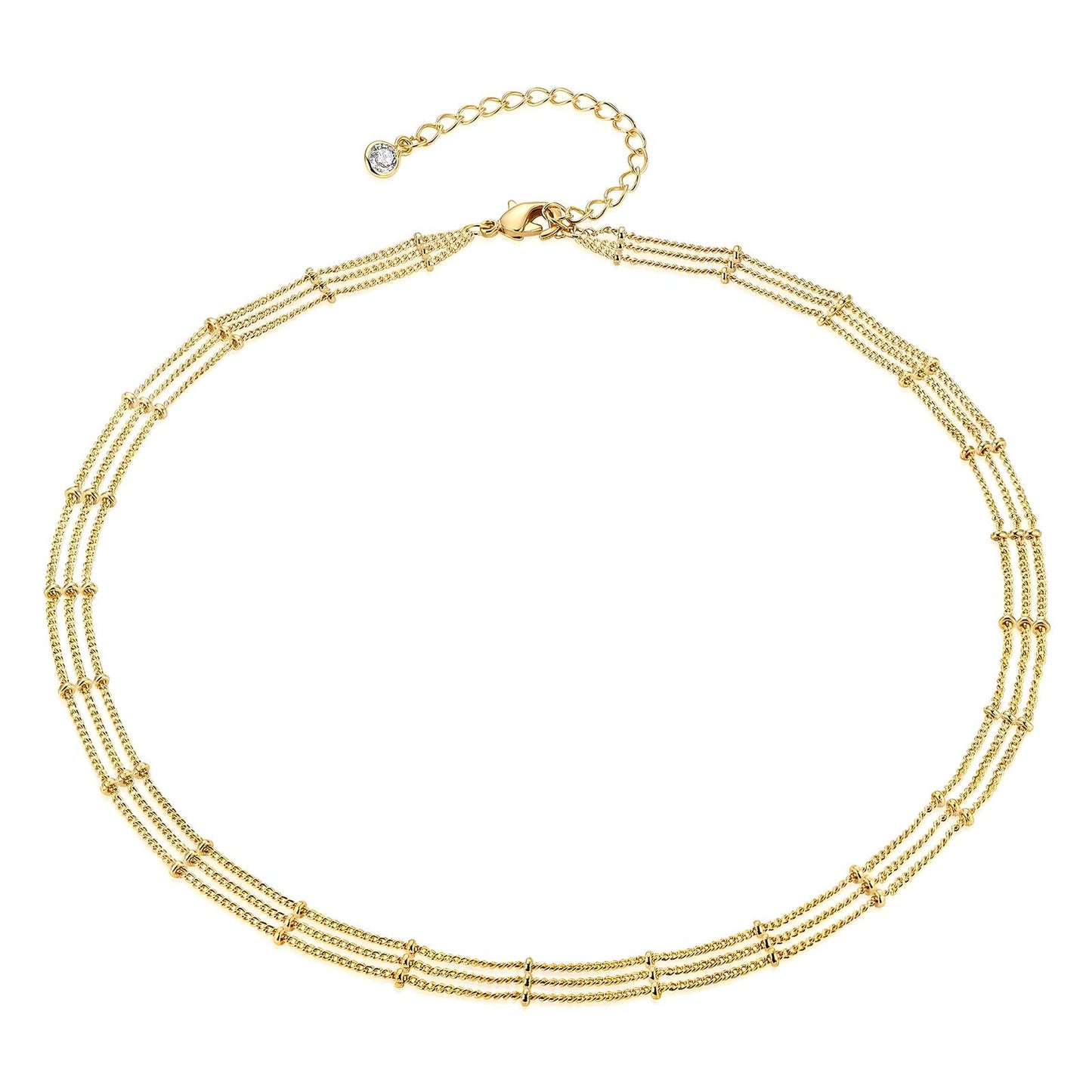 18K gold plated Stainless steel necklace, Intensity