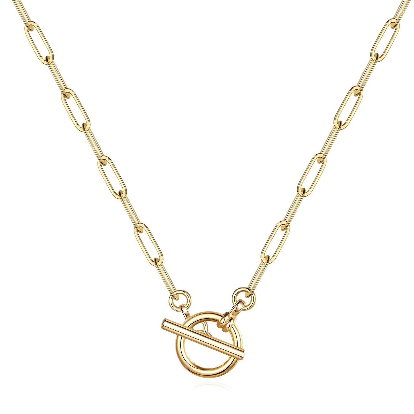 18K gold plated Stainless steel necklace, Intensity