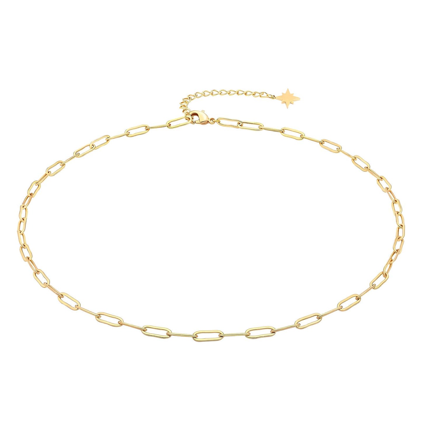 18K gold plated Stainless steel necklace, Intensity