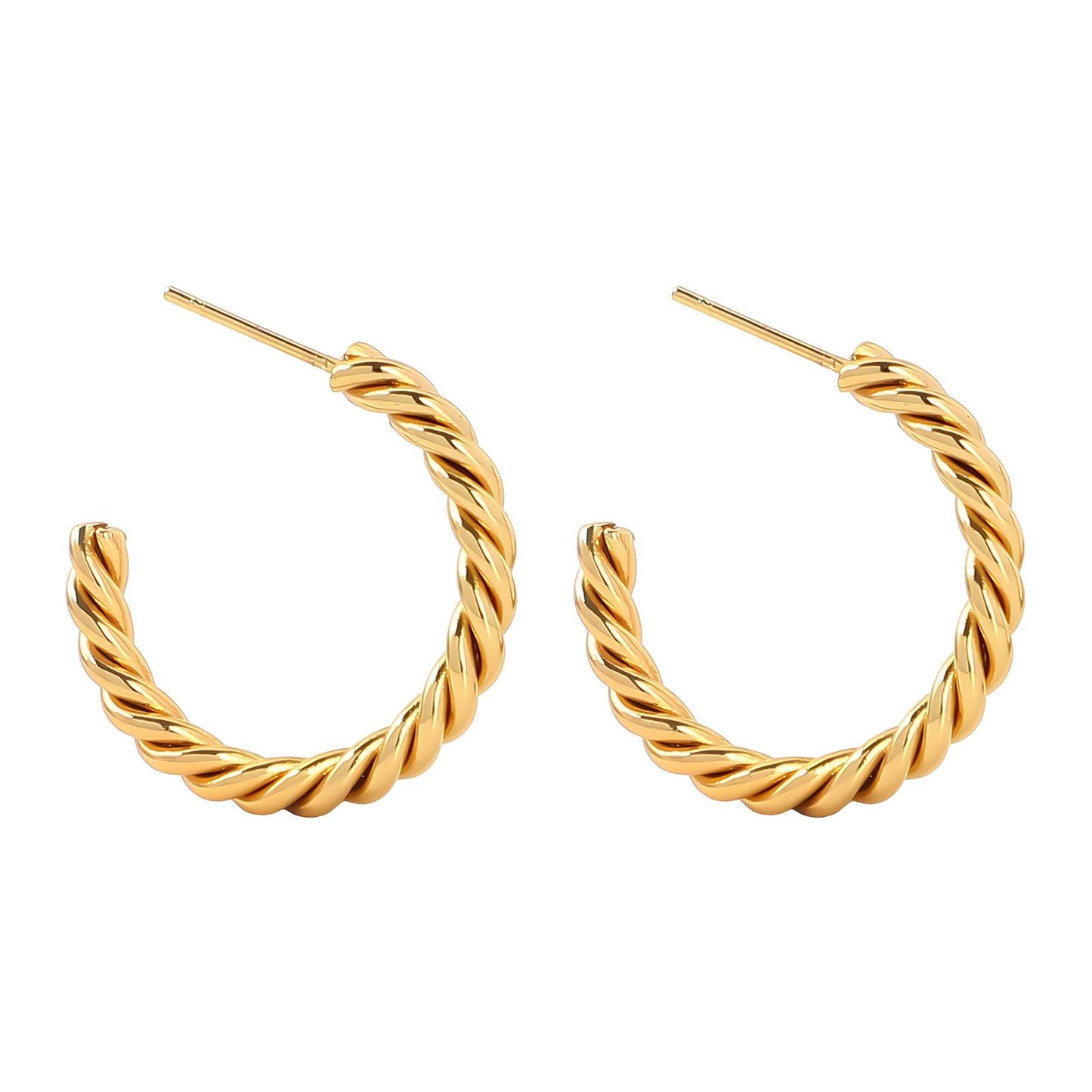 18K gold plated Stainless steel earrings, Intensity