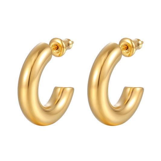 18K gold plated Stainless steel earrings, Intensity