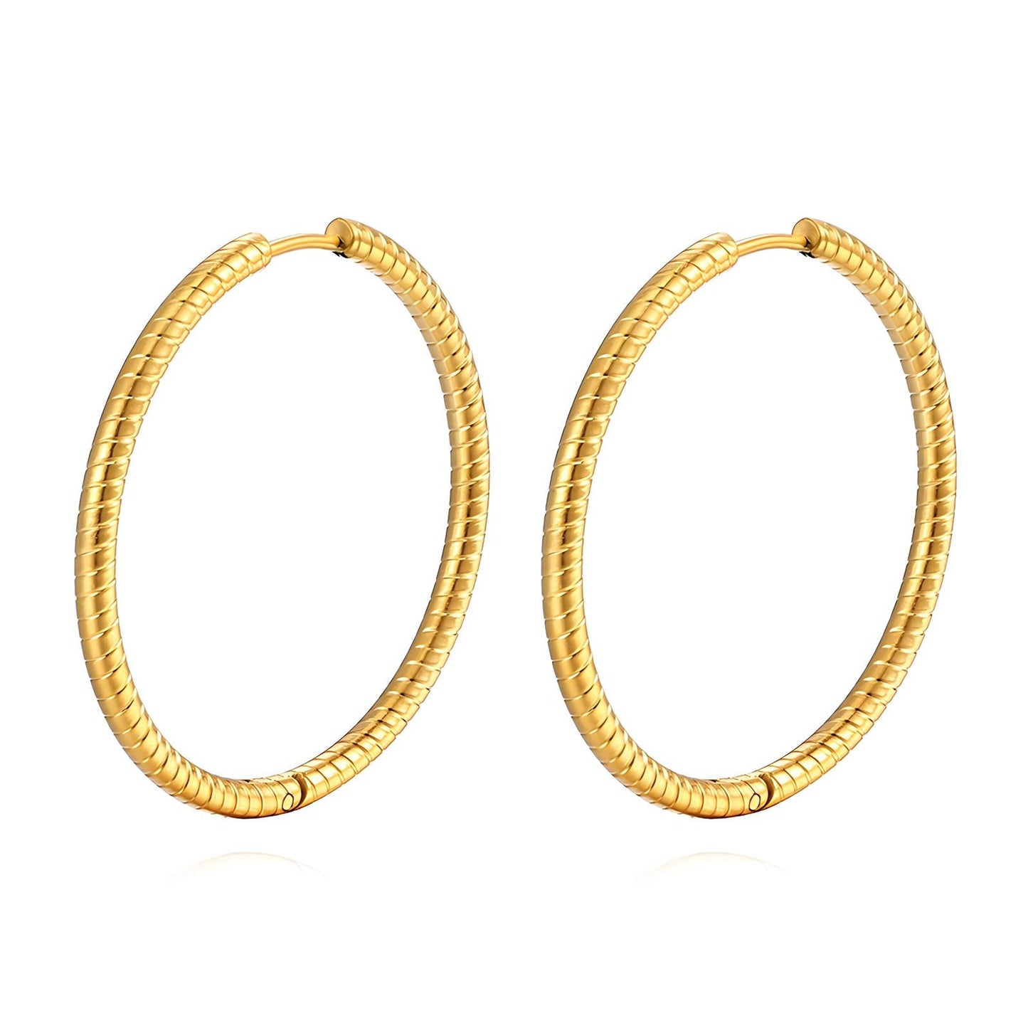 18K gold plated Stainless steel earrings, Intensity