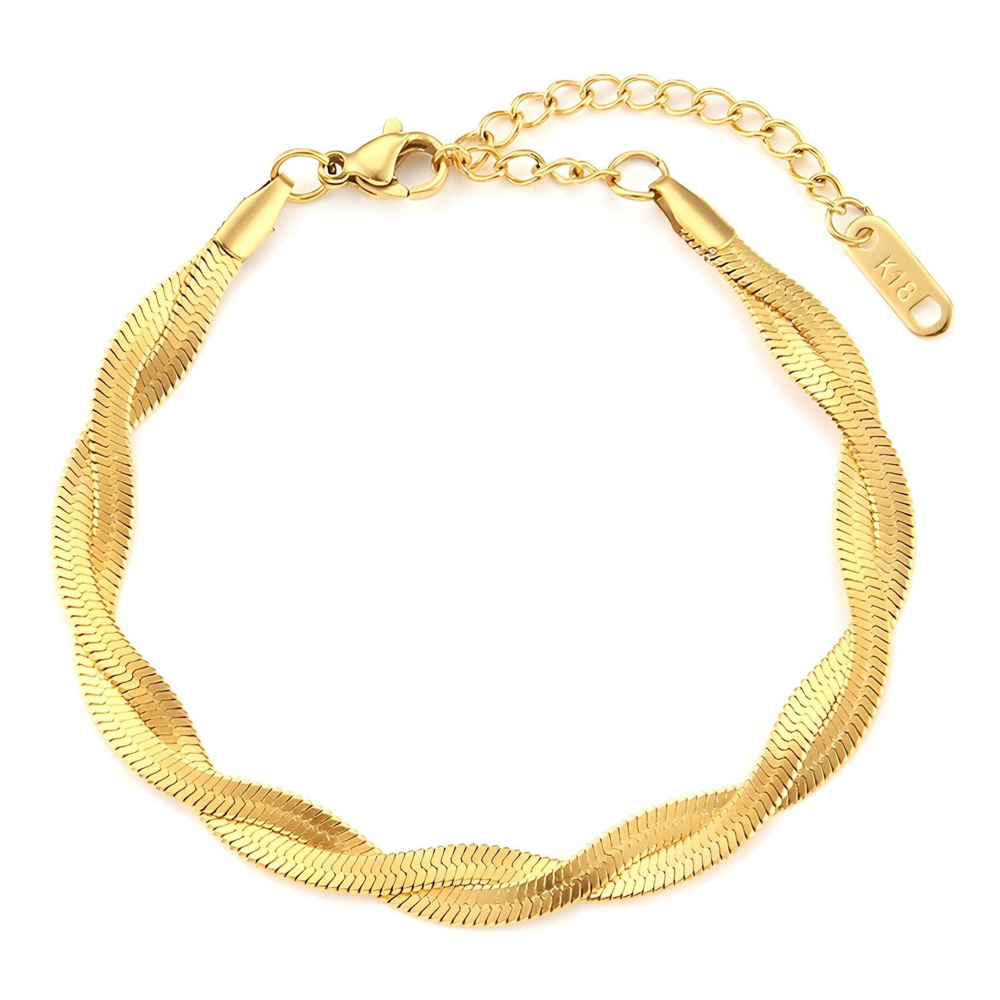 18K gold plated Stainless steel bracelet, Intensity