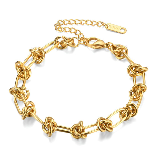 18K gold plated Stainless steel bracelet, Intensity