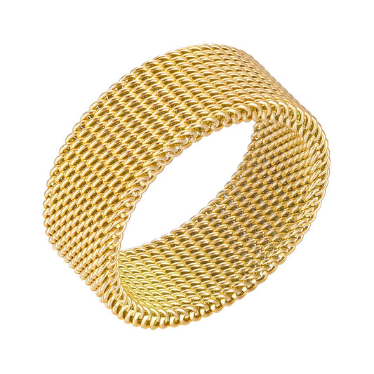 18K gold plated Stainless steel finger ring, Intensity