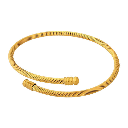 18K gold plated Stainless steel bracelet, Intensity